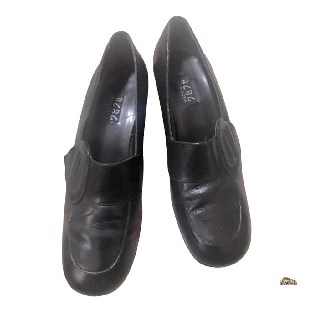 l BCBG women’s Leather Dressy Black Shoes Size 9 B